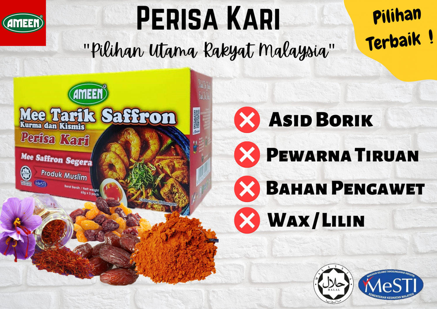 Mee Tarik Saffron Kari Tomyam Odeen Sup