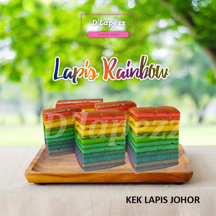 Kek Lapis Rainbow
