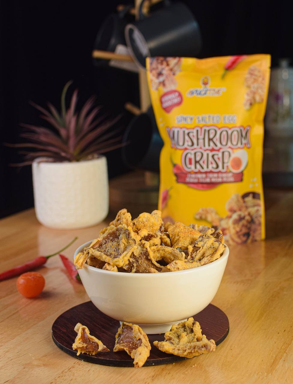 SELF PICKUP Aducktive Spicy Salted Egg Mushroom Crisp