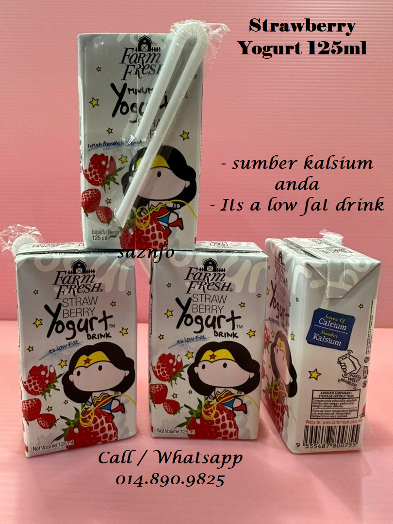 UHT Farm Fresh Strawberry Yogurt 125ml